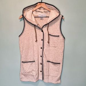Size Petite Sleeveless Hoodie Adrienne Vittadini